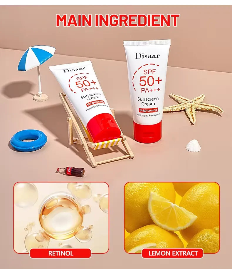 **Disaar Retinol SPF50+ PA+++ Sunscreen Cream DS5394/DS5395**
