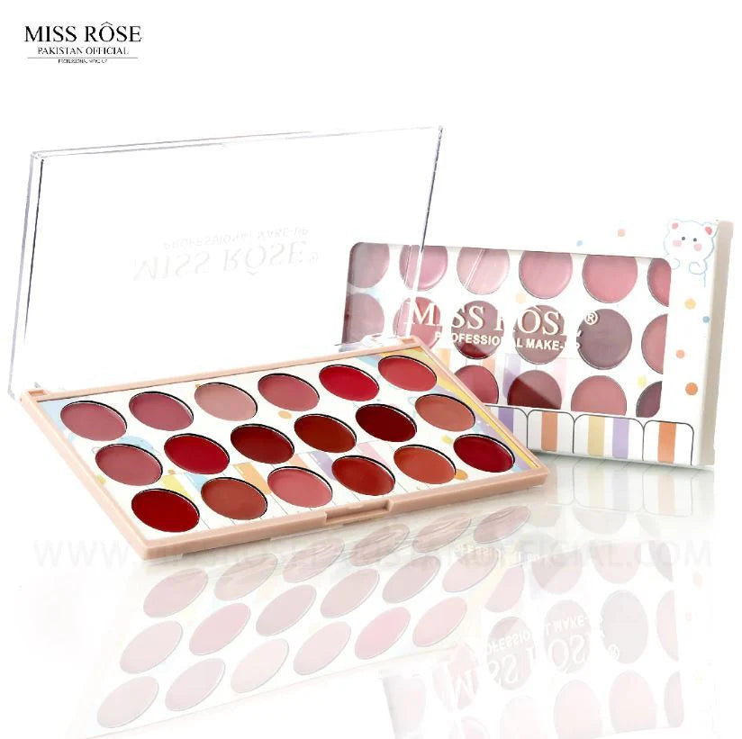 Miss Rose 18 Colors Matte Lip Cream Palette | Long Lasting Waterproof