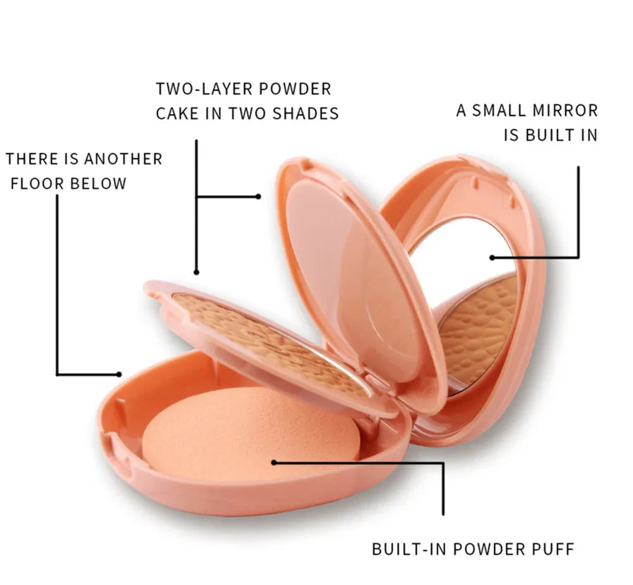 **Miss Rose 3-in-1 Transparent Pressed Compact Powder**