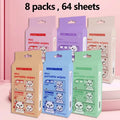 QIANHUI Cute Cartoon Mini Portable Wet Wipes – 1*8pcs(64sheets) Pack Value Set