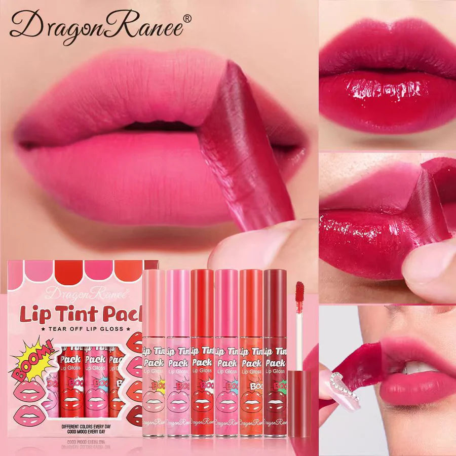 Dragon Ranee 6PCS Waterproof Lip Tint Set