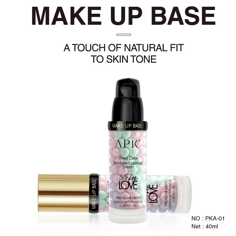 APK In Love Three Color Rainbow Isolation CreamMakup Base Rainbow Isolation Cream – 40ml