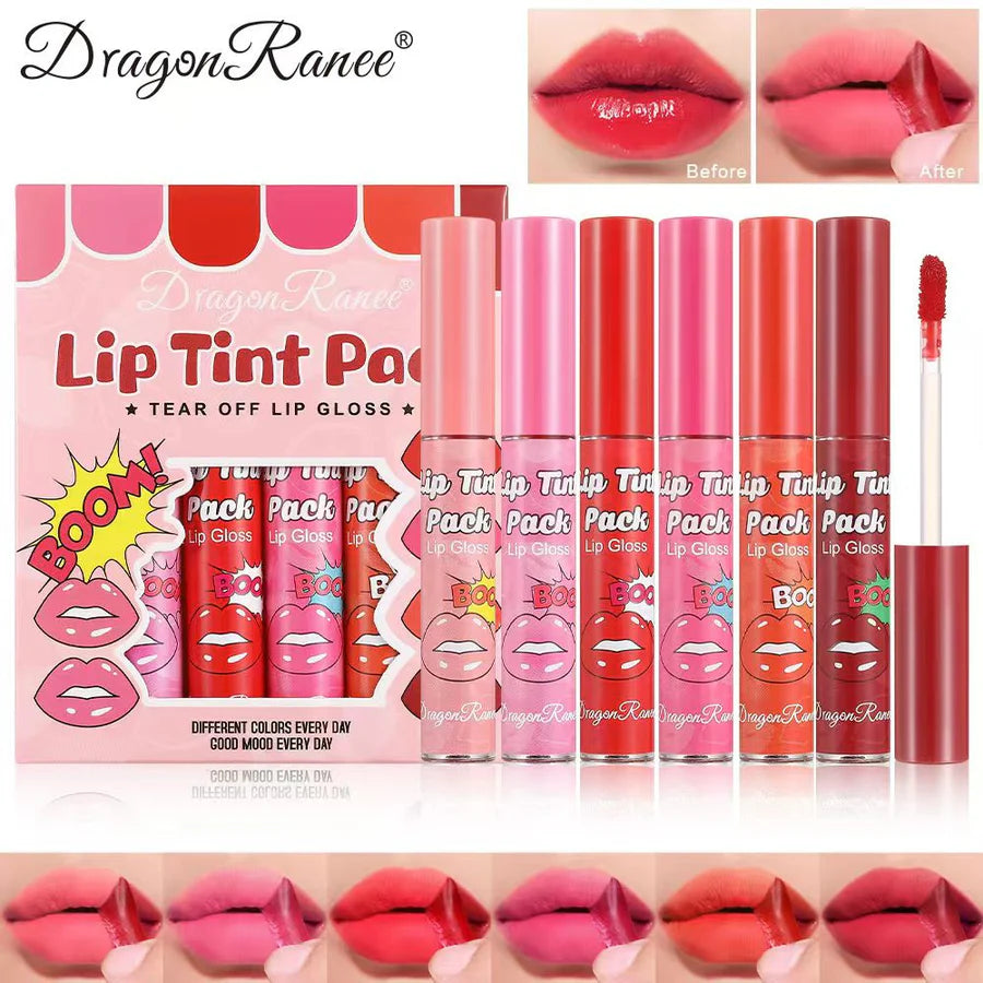 Dragon Ranee 6PCS Waterproof Lip Tint Set
