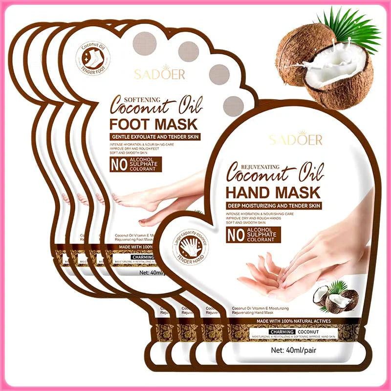 **SADOER Coconut Oil Hand & Foot Mask Set**