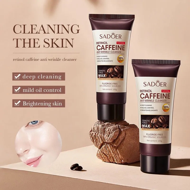 **SADOER Caffeine Anti-Wrinkle Deep Cleansing Face Wash 100g**