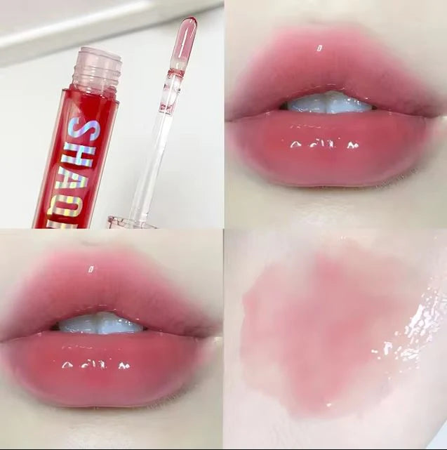 SHAQINUO Moisturizing Jelly Lip Gloss | Clear Glitter Lip Oil Set