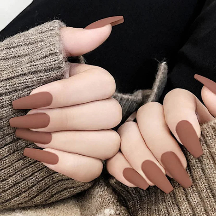 Kathleen Luxury Matte Press-On Nail Set - 1 box*24pcs