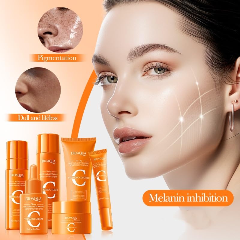 **BIOAQUA Vitamin C Whitening Skincare Set (6PCS) BQY18939**