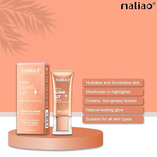 Maliao Lumi Lit Cream Highlighter and Moisturizer - Star Lit Shine for Radiant Glow