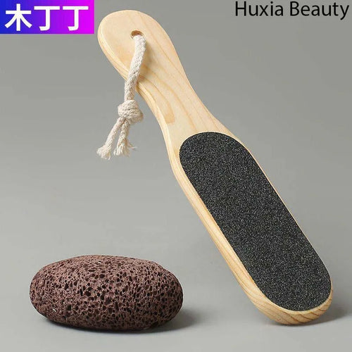 **Huxia Beauty 2-Sided Wooden Foot Scrubber**