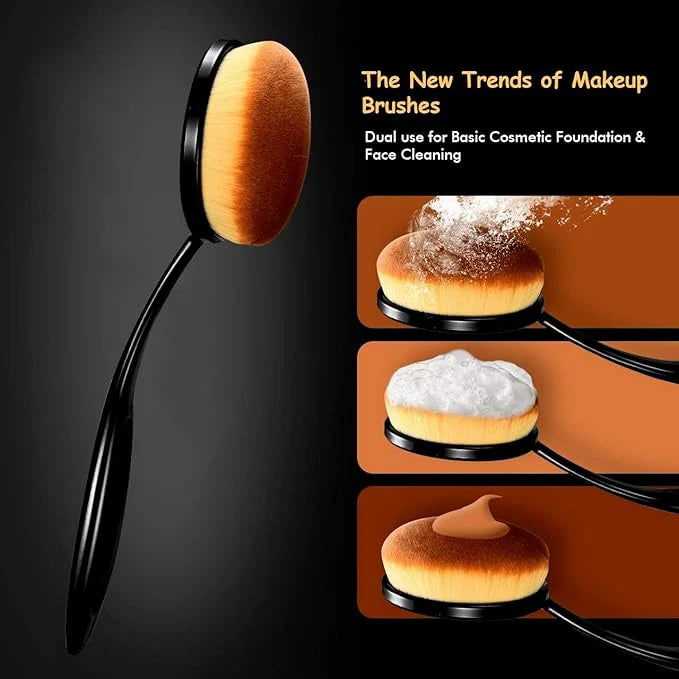 Oval Makeup Brush for Concealer, Contour Kit and Face Powder Foundation