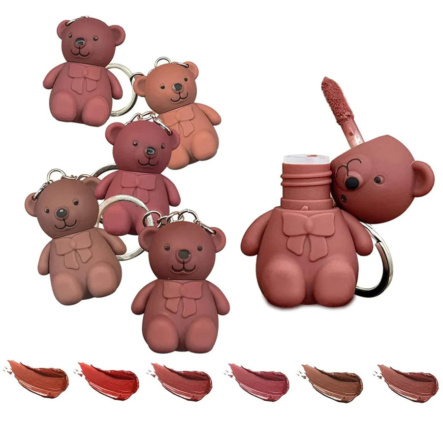 Mocoallure Korean Bear Key Chain Matte Lip gloss
