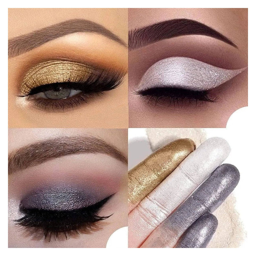 **HENG FANG 4-Color Loose Pigment Highlighter & Glitter Set**