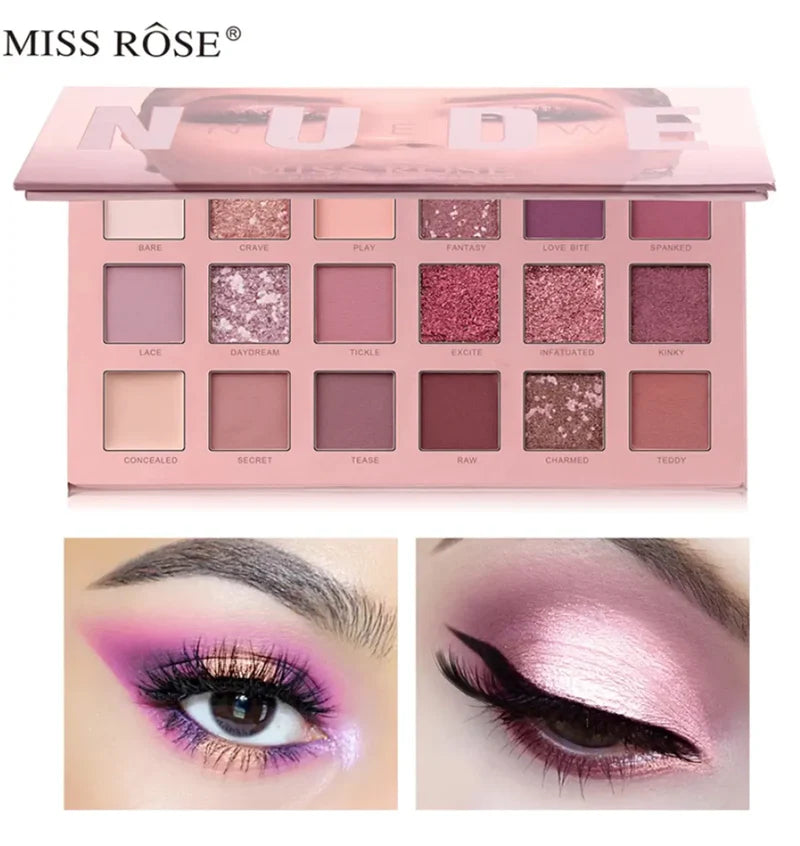 **Miss Rose 18 Color Nude Eyeshadow Palette**