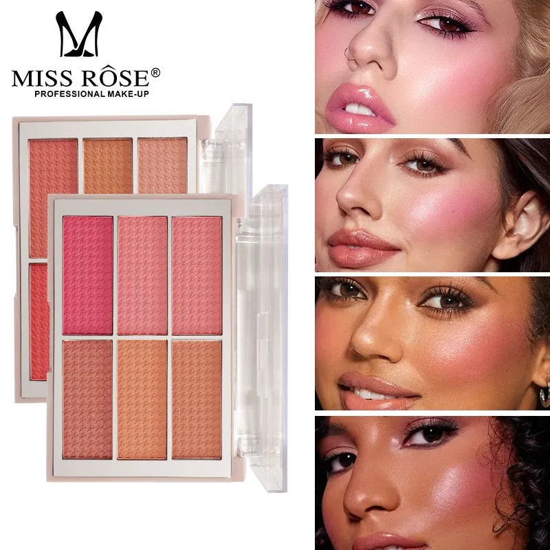 Miss Rose makeup 6 Color Rubik's Cube Matte Blusher