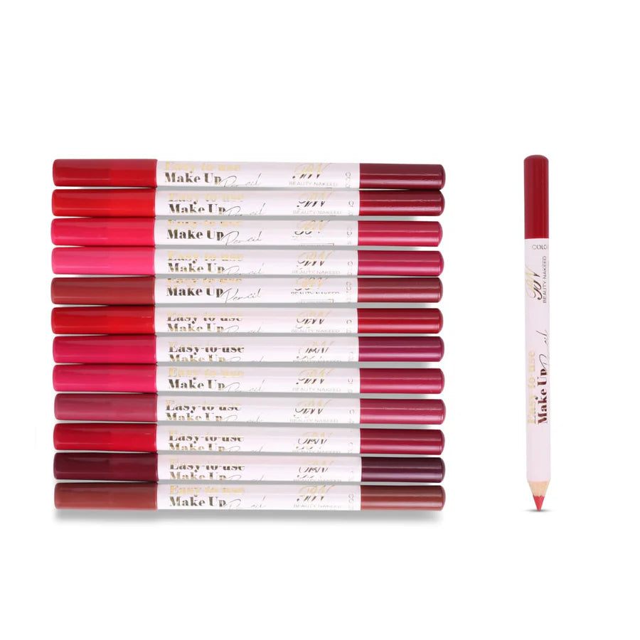 BN Easy to use Makeup Pencils Pack of 12 Lip Liner Pencil – Matte Finish Long Lasting