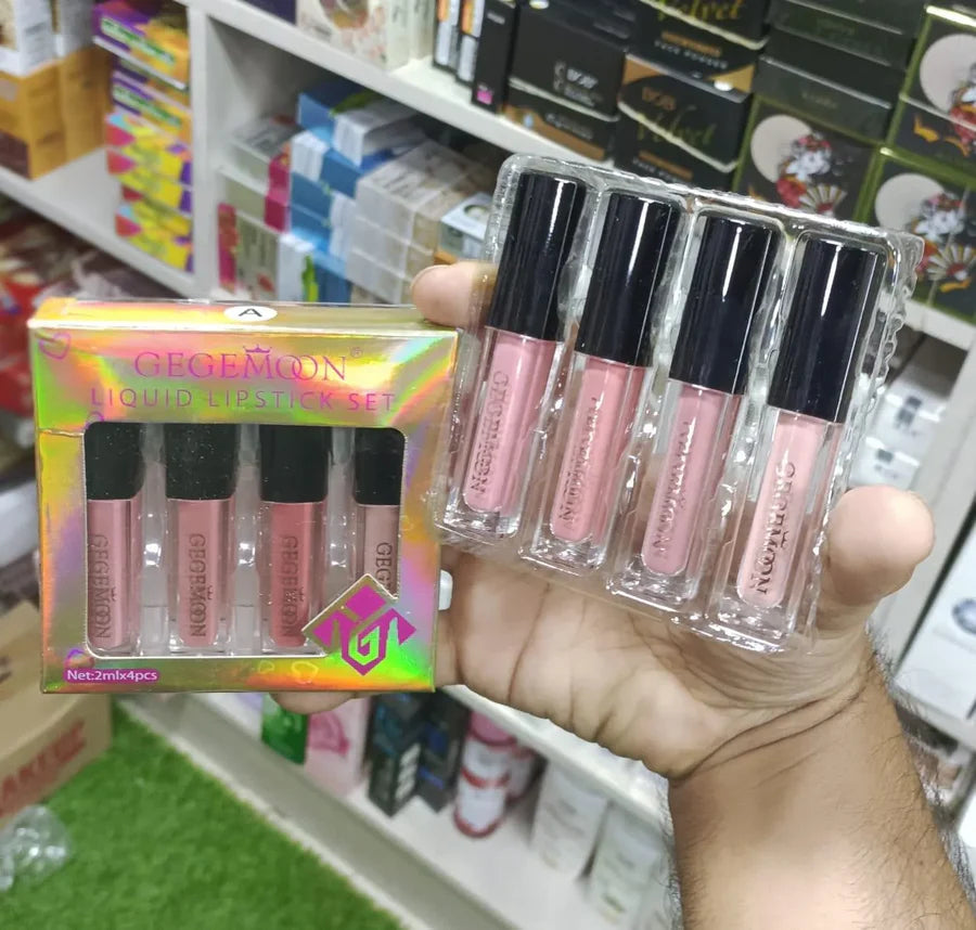 **GEGEMOON 4PCS Liquid Matte Lipstick Set**
