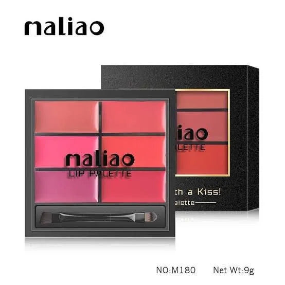 **Maliao 6 Color Lip Palette 9g M180**