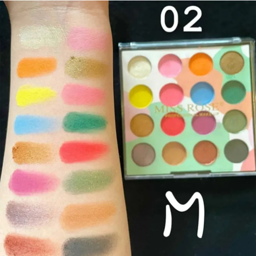 **Miss Rose 16 Color Matte & Shimmer Eyeshadow Palette**