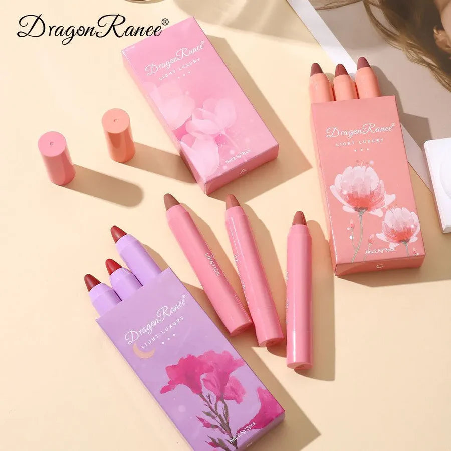 DRAGON RANEE 3PCS Matte Lipstick Pen Set