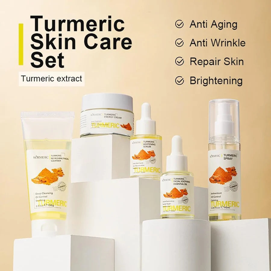 **KORMESIC Turmeric Anti-Aging Skincare Set (5PCS)**