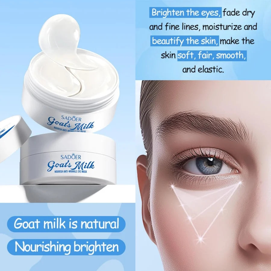 **SADOER Goat Milk Whitening Eye Mask 60PCS (30 Pairs) 80g**