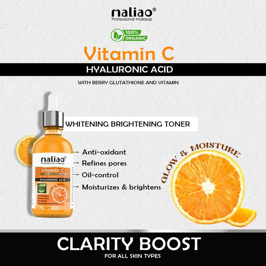 **Maliao Vitamin C Brightening Toner with Glutathione & Hyaluronic Acid**