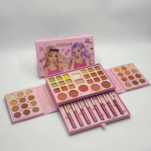 **HUDA Eyeshadow & Lip Gloss Makeup Set**