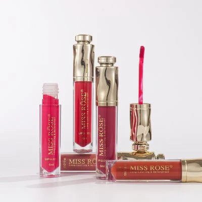 Miss Rose Professional Diamond Capped Long-Lasting Lip Gloss Set