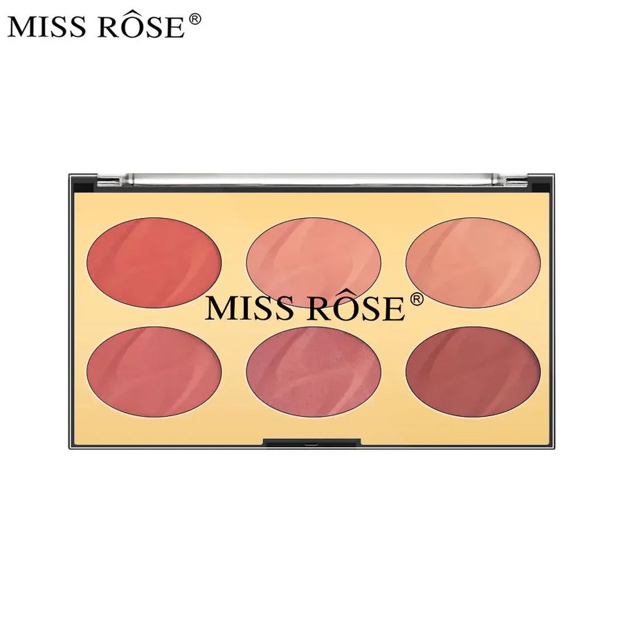 **Miss Rose 6 Color Oval Blush Palette**