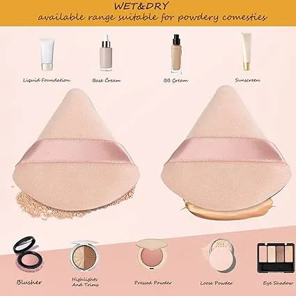 **Sweet Beauty Triangle Makeup Puff Set (3PCS)**