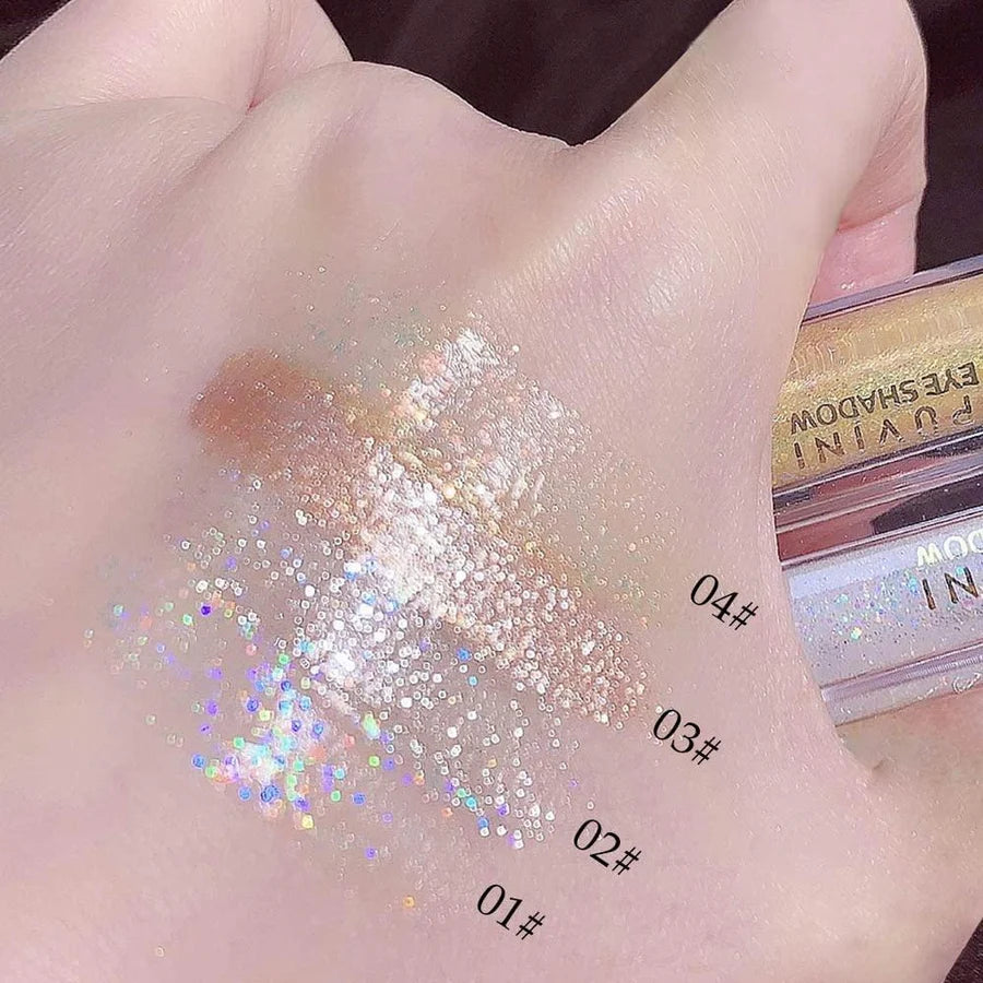 Romantic Charm 4Pcs Shimmer & Shine Liquid Glitter Eyeshadow Set