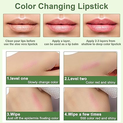 **JulyStar Aloe Vera Moisturizing Lip Balm & Lipstick 3.4g**