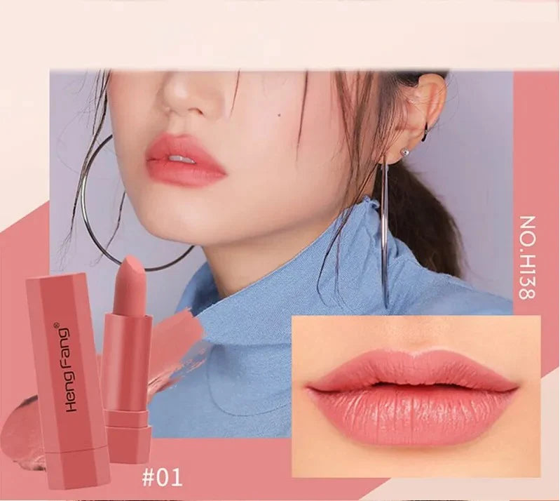 **HENG FANG Matte Waterproof Lipstick Set**