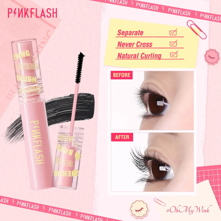 PINKFLASH Limitless Eyelash Fiber-Filled Mascara For Crazy Length & Curled Ultrathin Fibre Waterproof Skinny Mascara