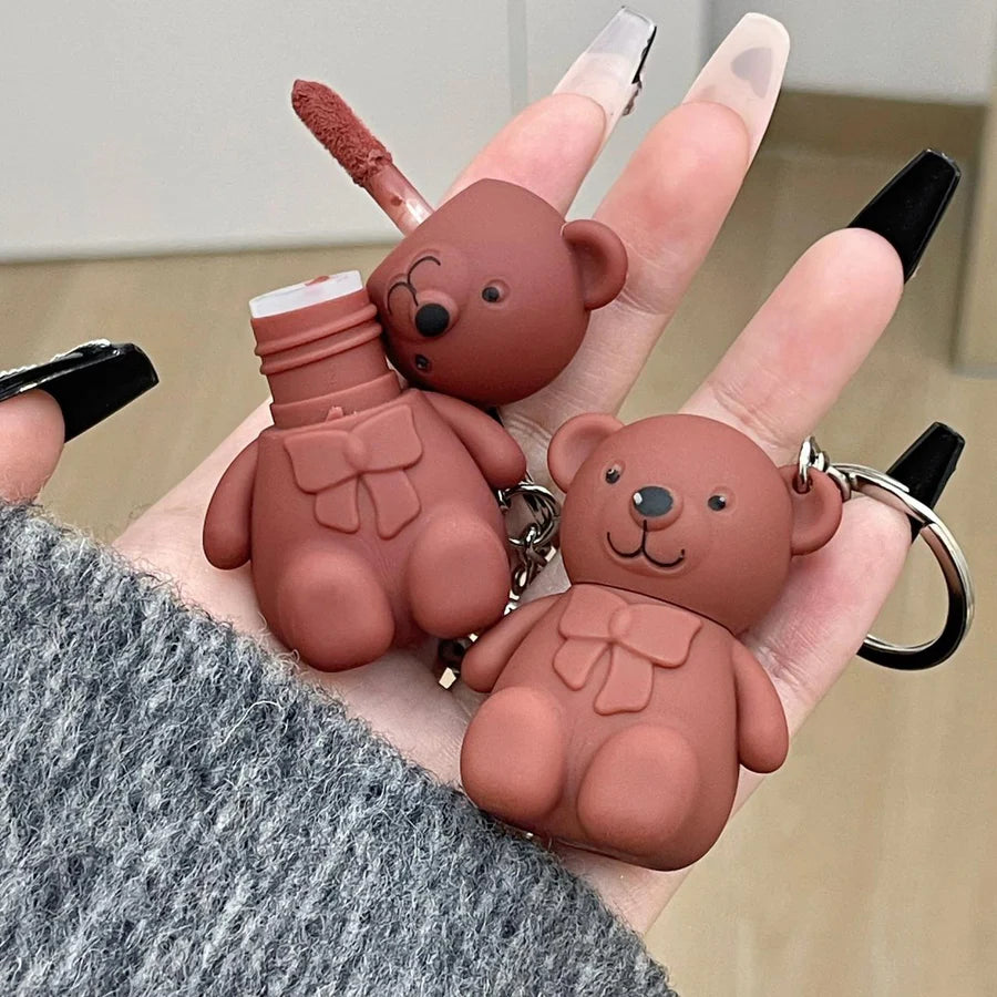 Mocoallure Korean Bear Key Chain Matte Lip gloss
