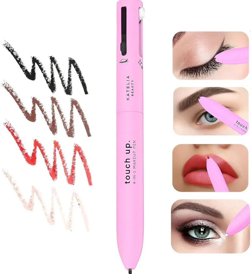 **4-in-1 Makeup Pen – Eyeliner, Lip Liner, Brow & Highlighter**
