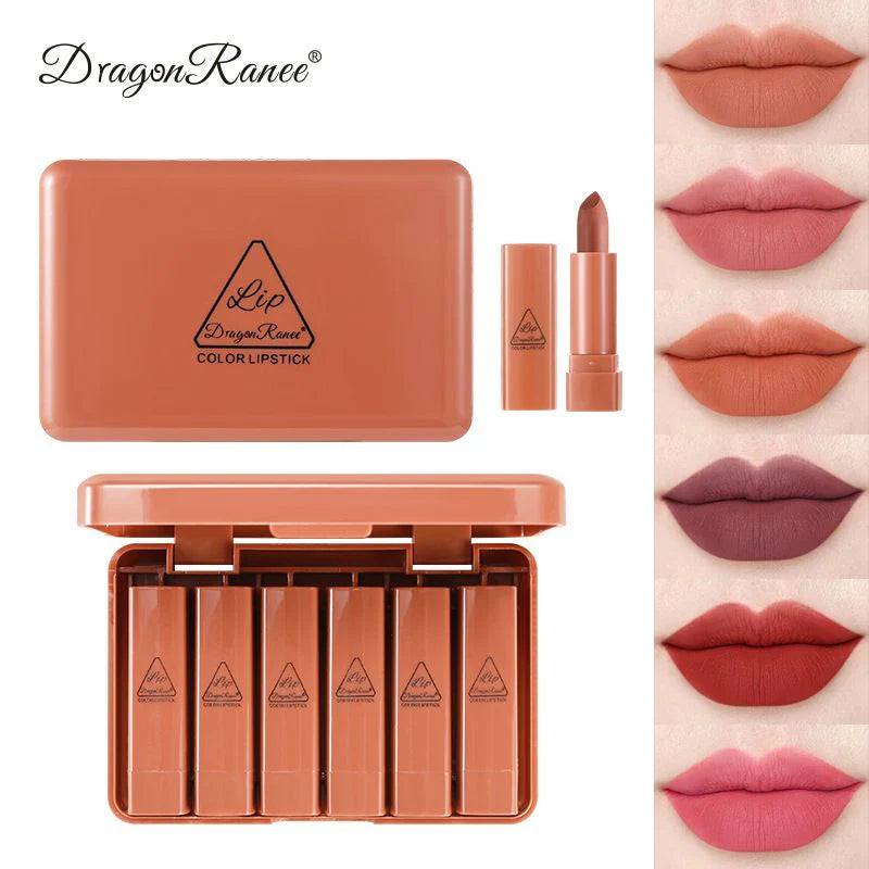 **Dragon Ranee Velvet Lipstick Set (6PCS)**