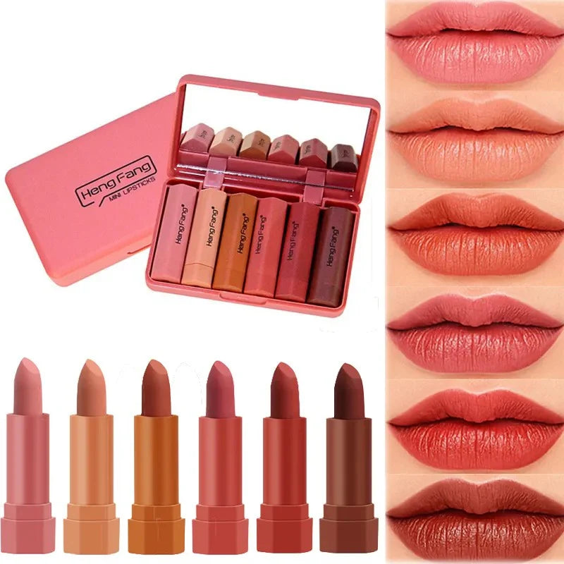 **HENG FANG Matte Waterproof Lipstick Set**