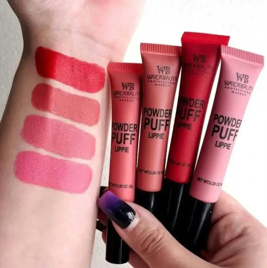 Professional Makeup Powder Puff Blush Pack Of 4 - Premium Quality - 4 Different Shades