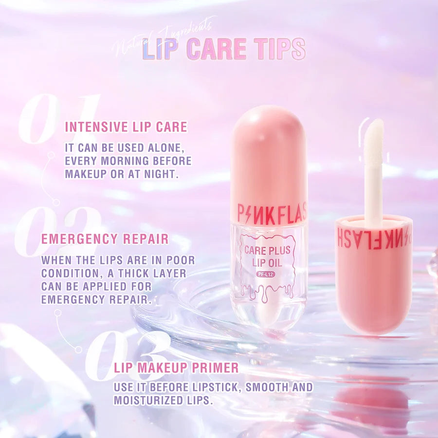 **PINKFLASH Hydrating Lip Oil – Glossy Moisturizing Lip Care**
