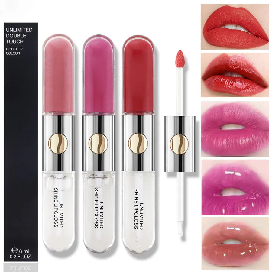 LAREEN 3PCS Double-Ended Plumping Lip Gloss & Lip Liner Set 6ml