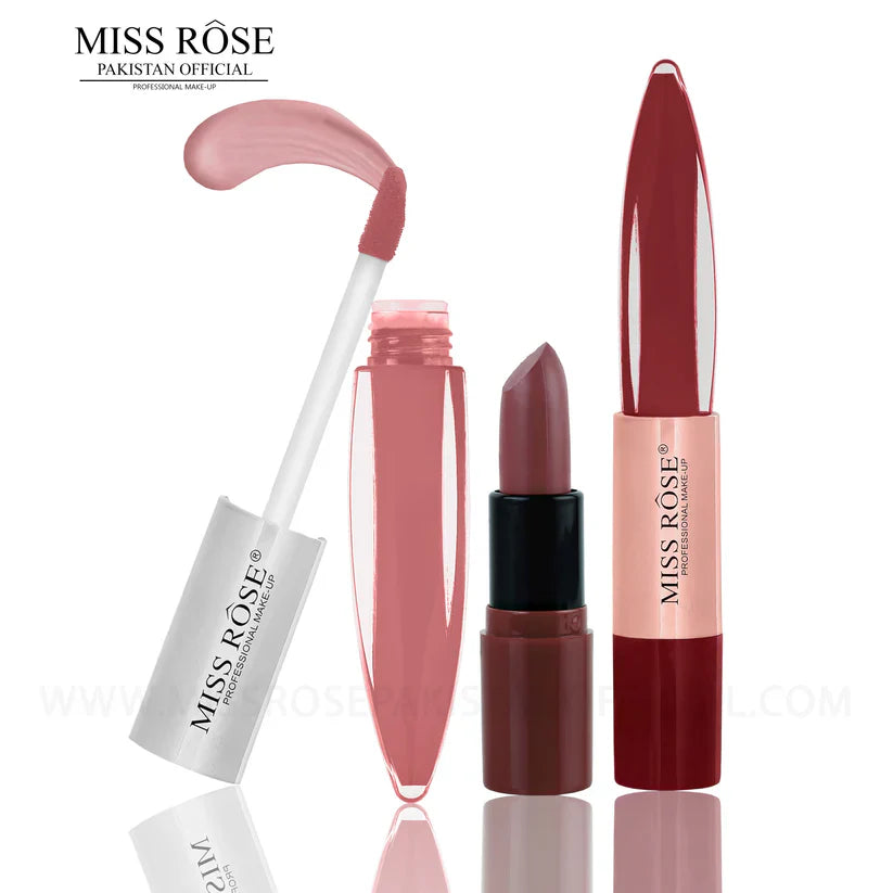 Miss Rose Dual-Ended Matte Lipstick & Lip Gloss