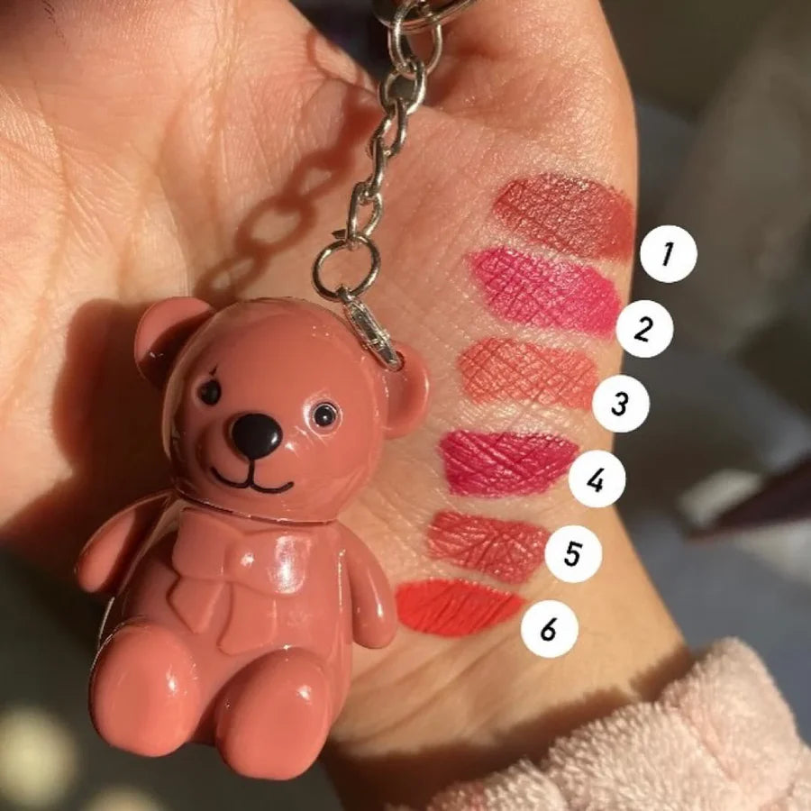 Mocoallure Korean Bear Key Chain Matte Lip gloss