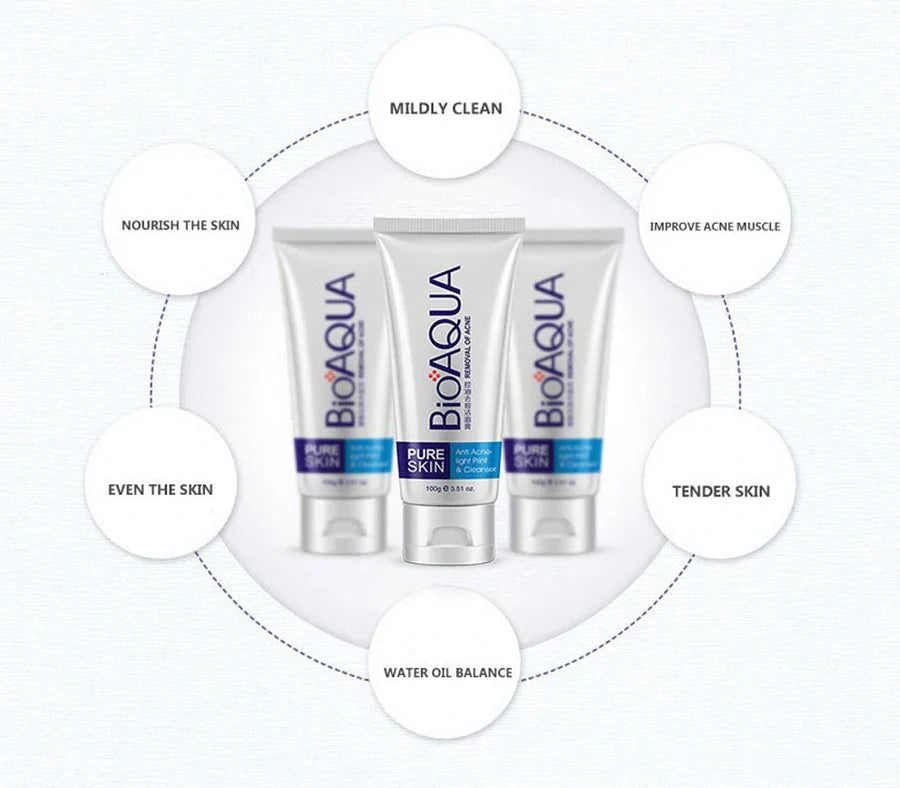 **BIOAQUA 3-in-1 Acne Treatment Skincare Set (Free Sheet Mask)**