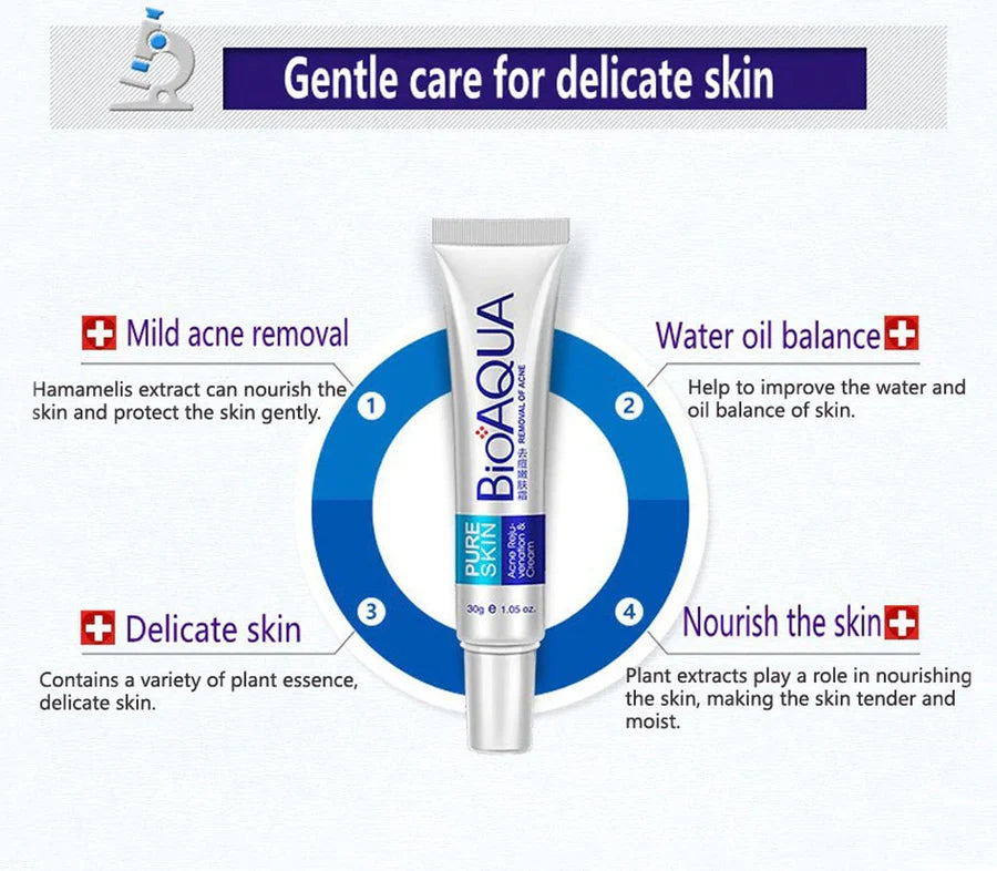 **BIOAQUA Acne Treatment Skincare Set (3PCS) + Free Sheet Mask**