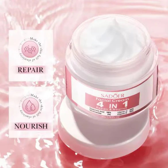 **SADOER Hyaluronic Acid Nicotinamide 4-in-1 Whitening Face Cream**