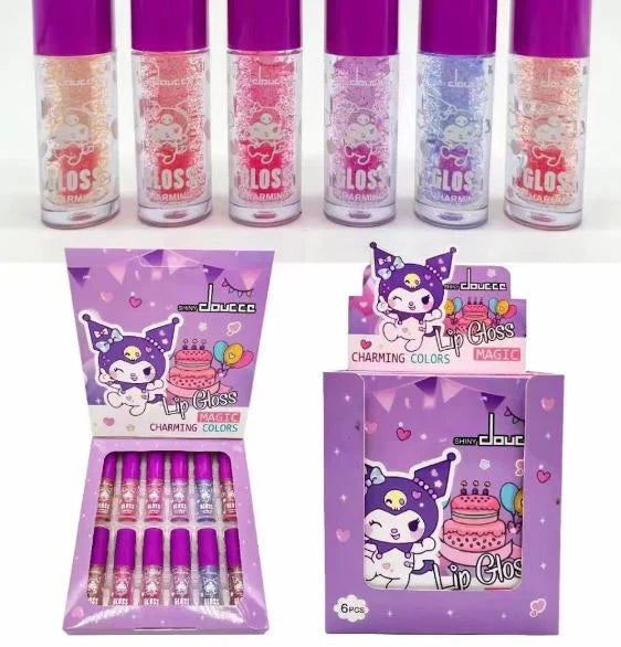 Miss Beauty 12PCS Kitty Magic Waterproof Lip Gloss Set