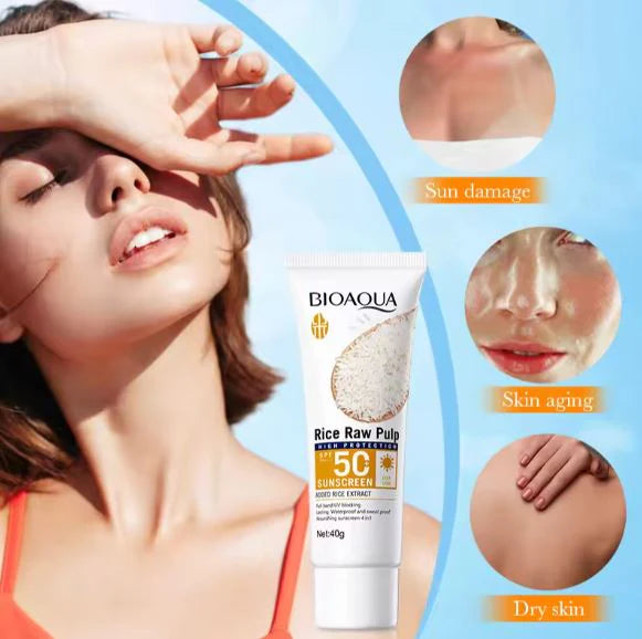 **BIOAQUA BQY09890 Rice SPF 50 Sunscreen Cream**