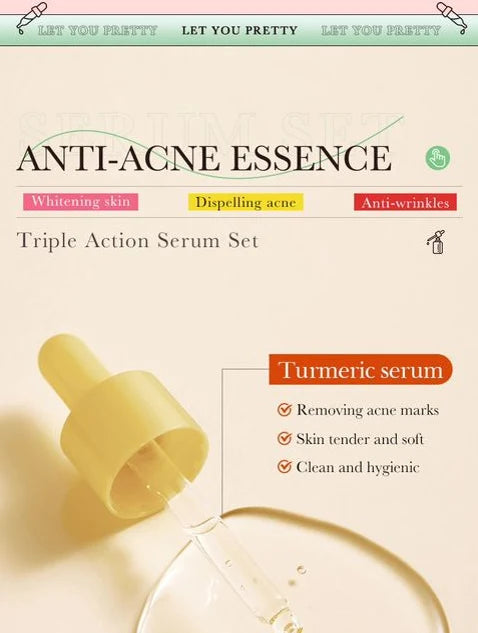 **BIOAQUA BQY84069 Turmeric Snail Niacinamide Serum Set (3PCS) 30ml**